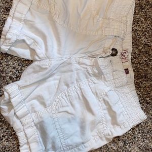 SO white denim shorts.